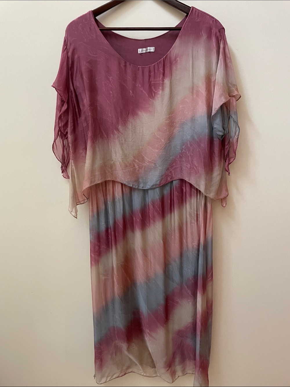 Made in Italy Layered Silk Dress